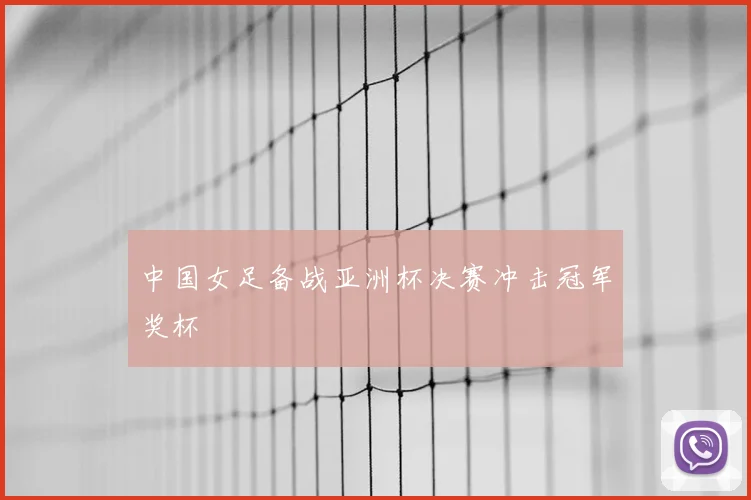 中国女足备战亚洲杯决赛冲击冠军奖杯